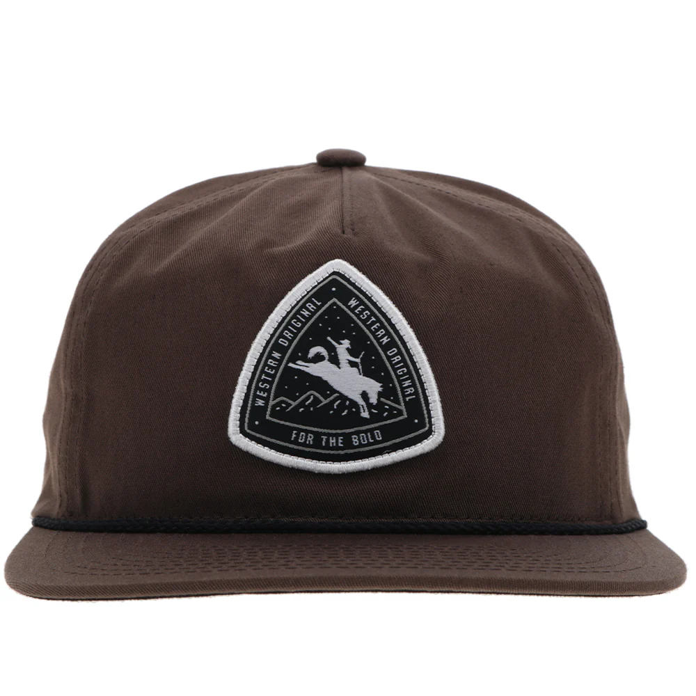 "Summit" Roughy Hat Brown w/Black & White Patch - Image 4