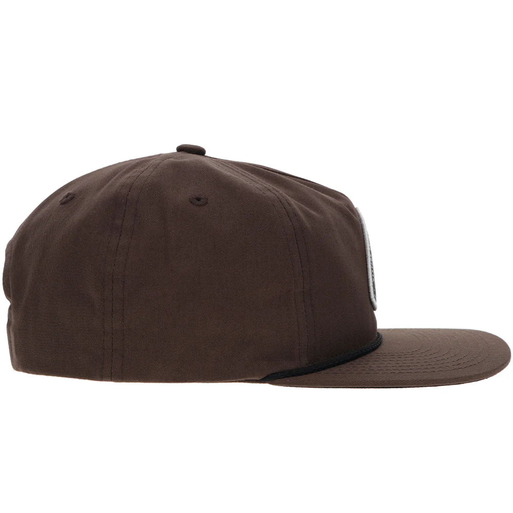 "Summit" Roughy Hat Brown w/Black & White Patch - Image 5