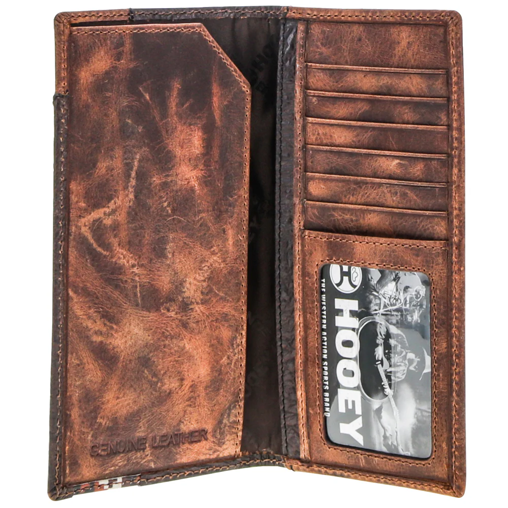 "Tahonta" Brown/Tan Dimond Patchwork Rodeo Wallet - Image 3