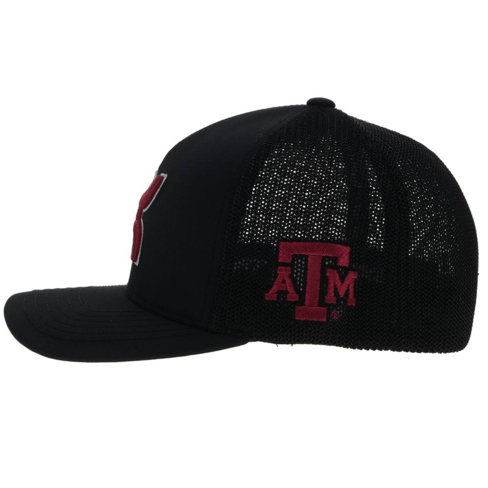 Texas A&M Black w/Maroon & Grey Hooey Logo Hat - Image 3