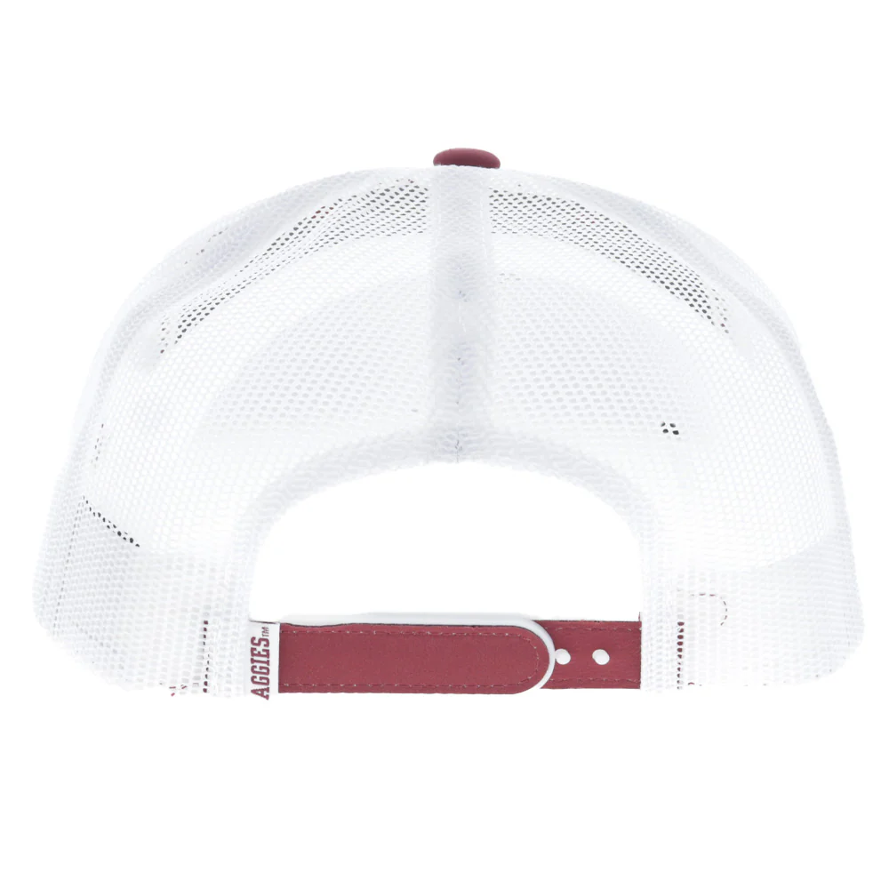 Texas A&M Hat Maroon/White w/Grey & White Hooey Logo - Image 2
