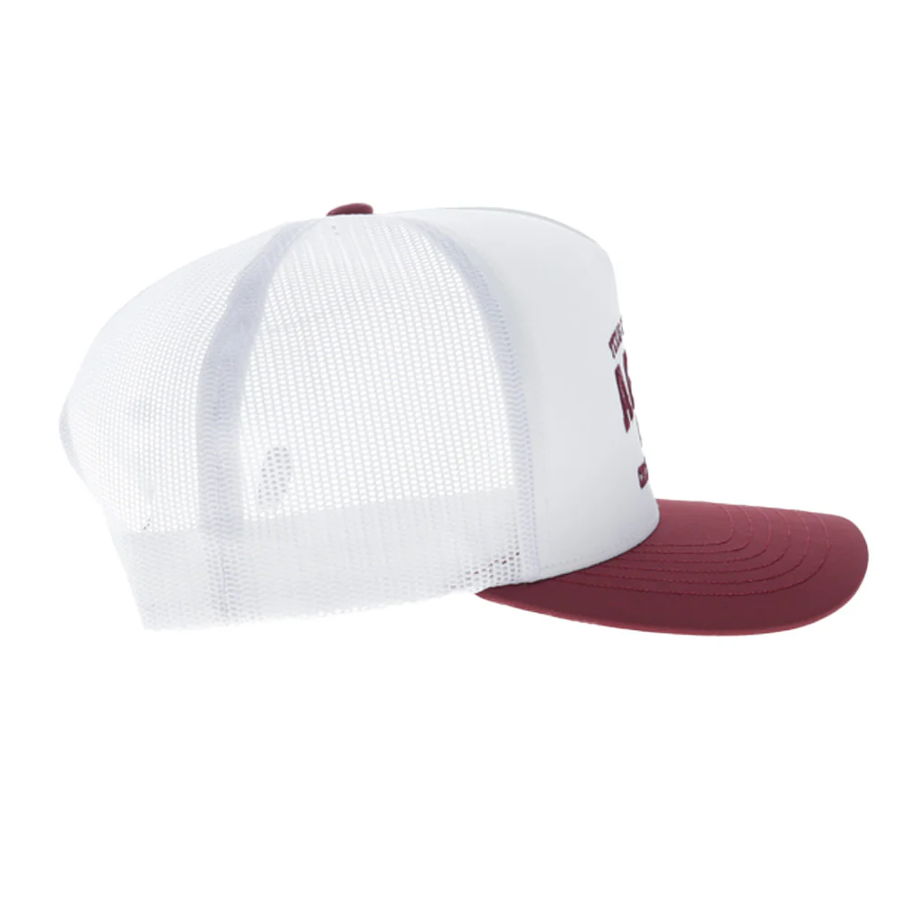 Texas A&M Hat White w/Maroon Bill - Image 3