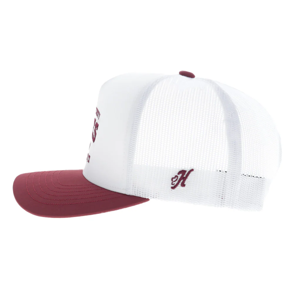 Texas A&M Hat White w/Maroon Bill - Image 5
