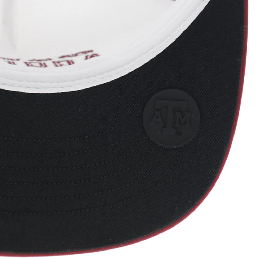 Texas A&M Hat White w/Maroon Bill - Image 6