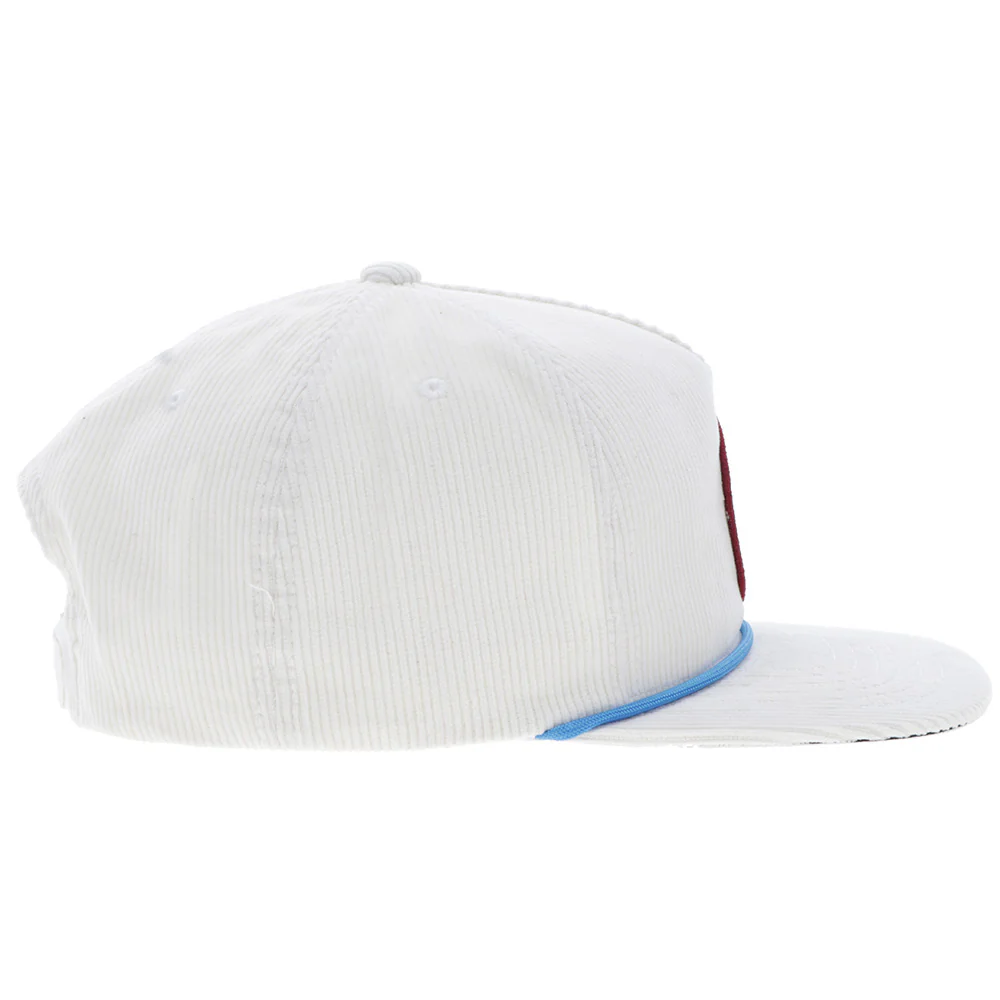 Texas State Hat Cream Corduroy w/Multi Color Circle Patch - Image 3