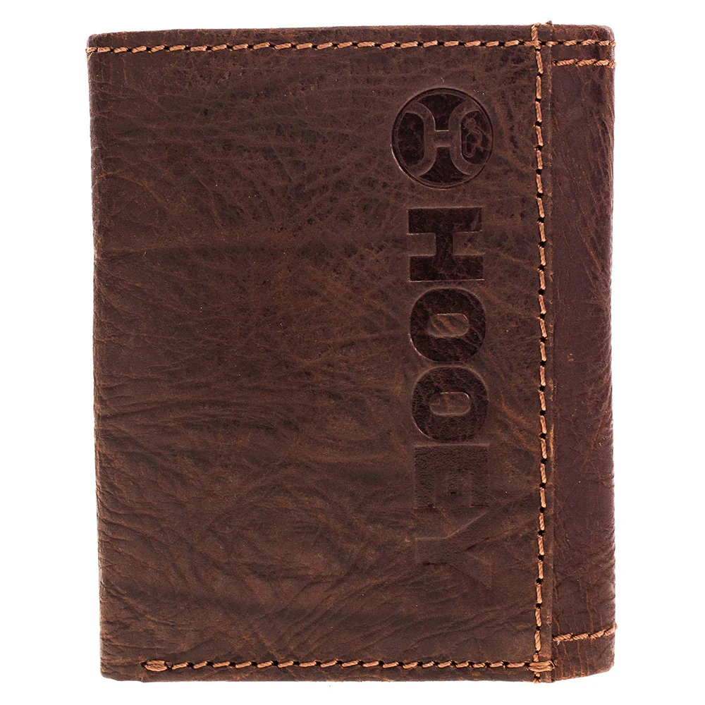 "Texican" Brown/ Texas Flag Inlay Trifold Hooey Wallet - Image 2