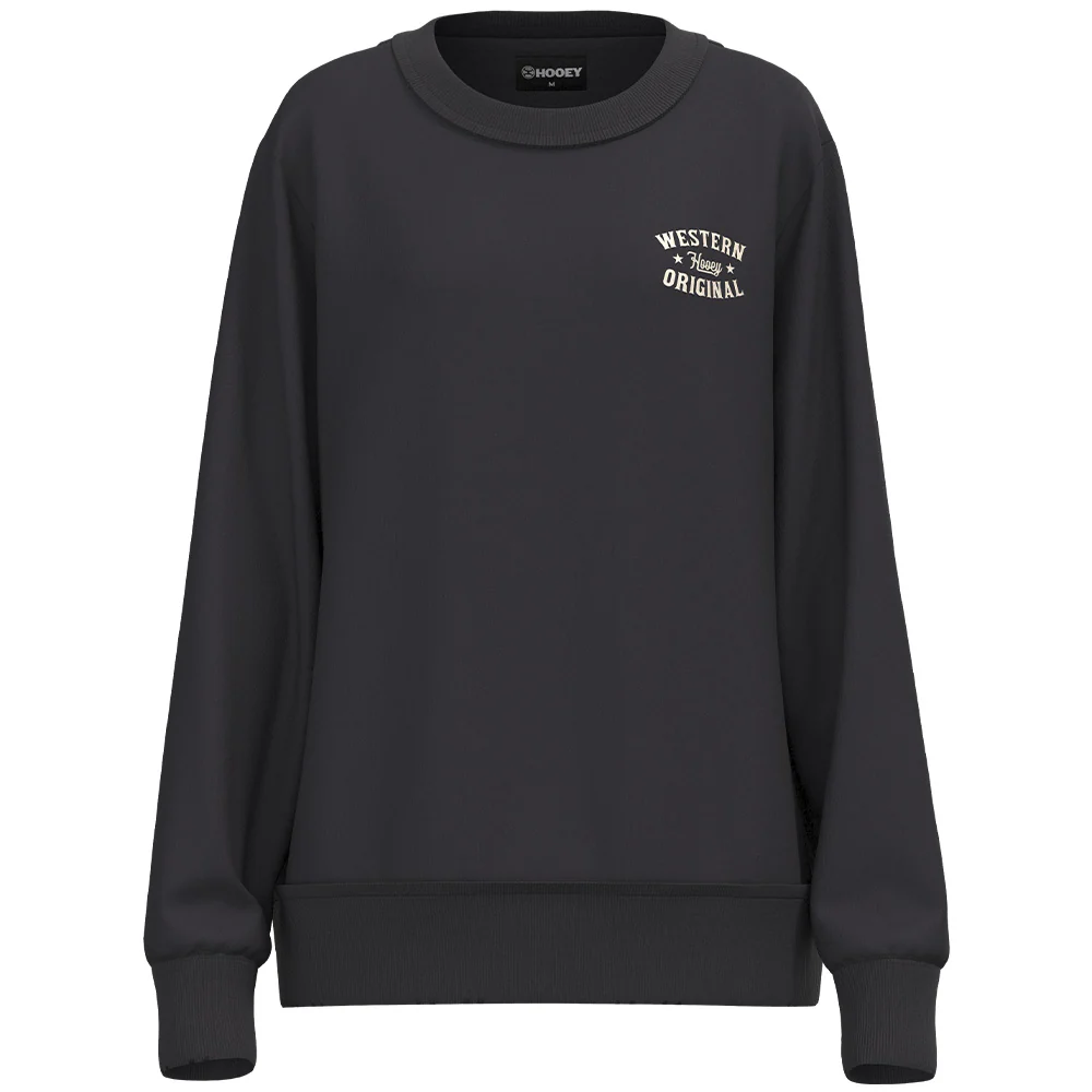 "The Crew" Ladies Black w/Cream Star Pullover
