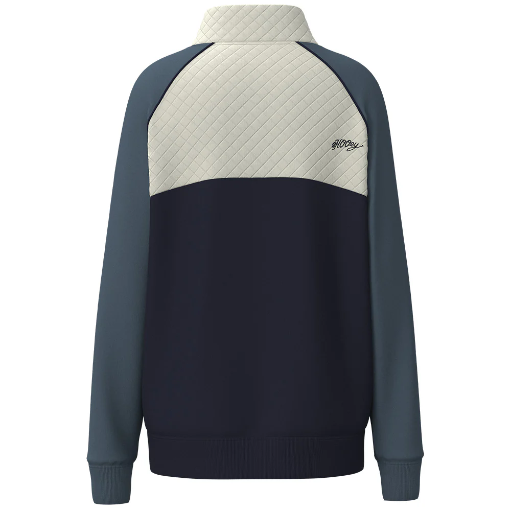 "The Prime 1/4 Zip" Cream/ Navy Pullover - Image 2