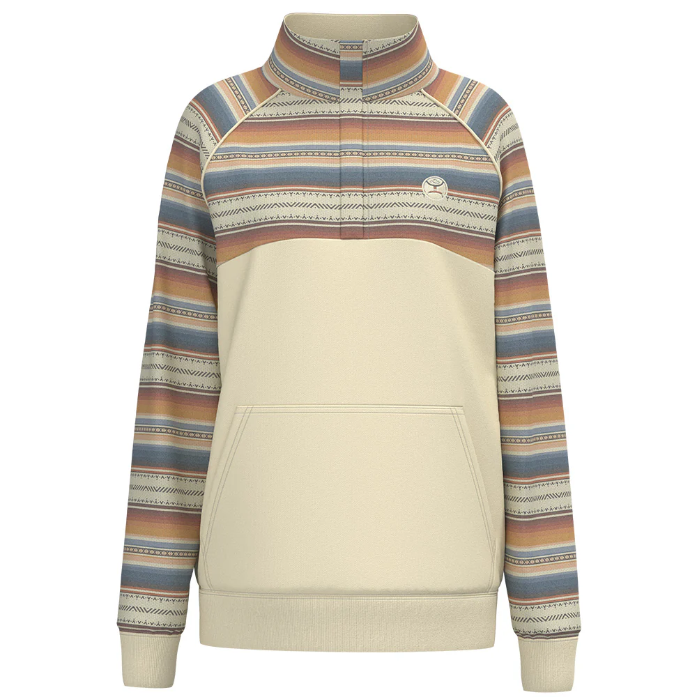 "The Prime 1/4 Zip" Cream/ Serape Pullover