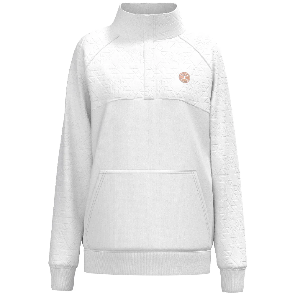 "The Prime 1/4 Zip" White/Aztec Pullover