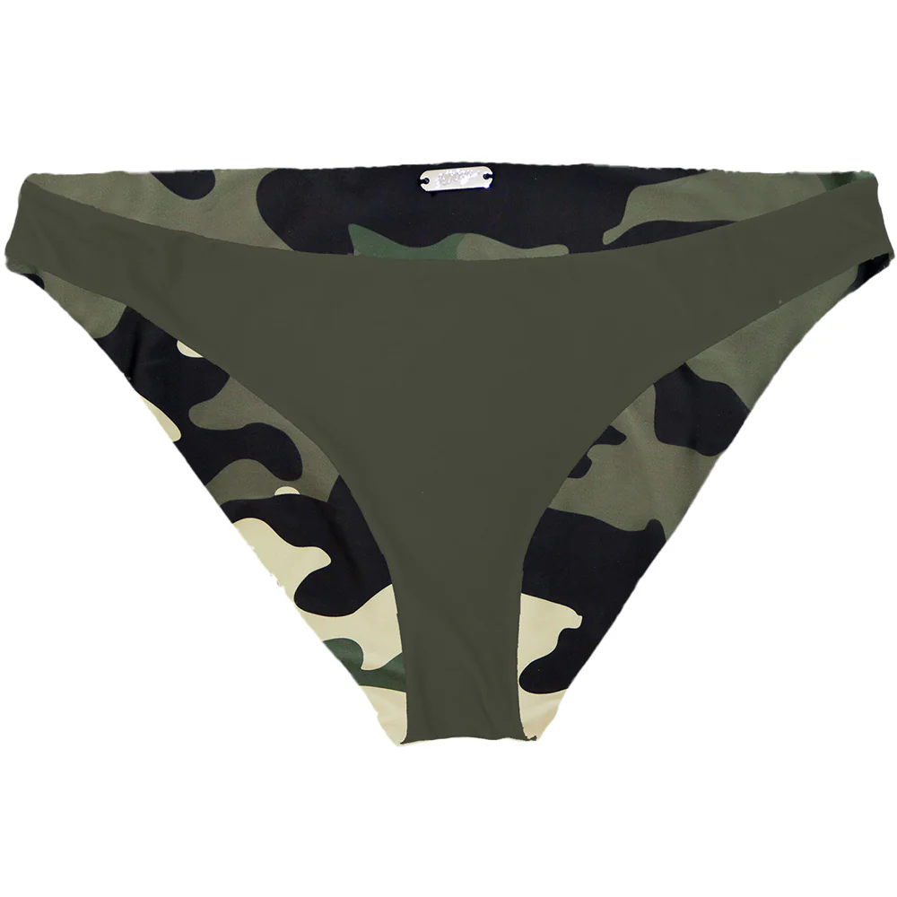 "The Rally" Reversible Swimsuit Bottoms Camo & Green - Image 2