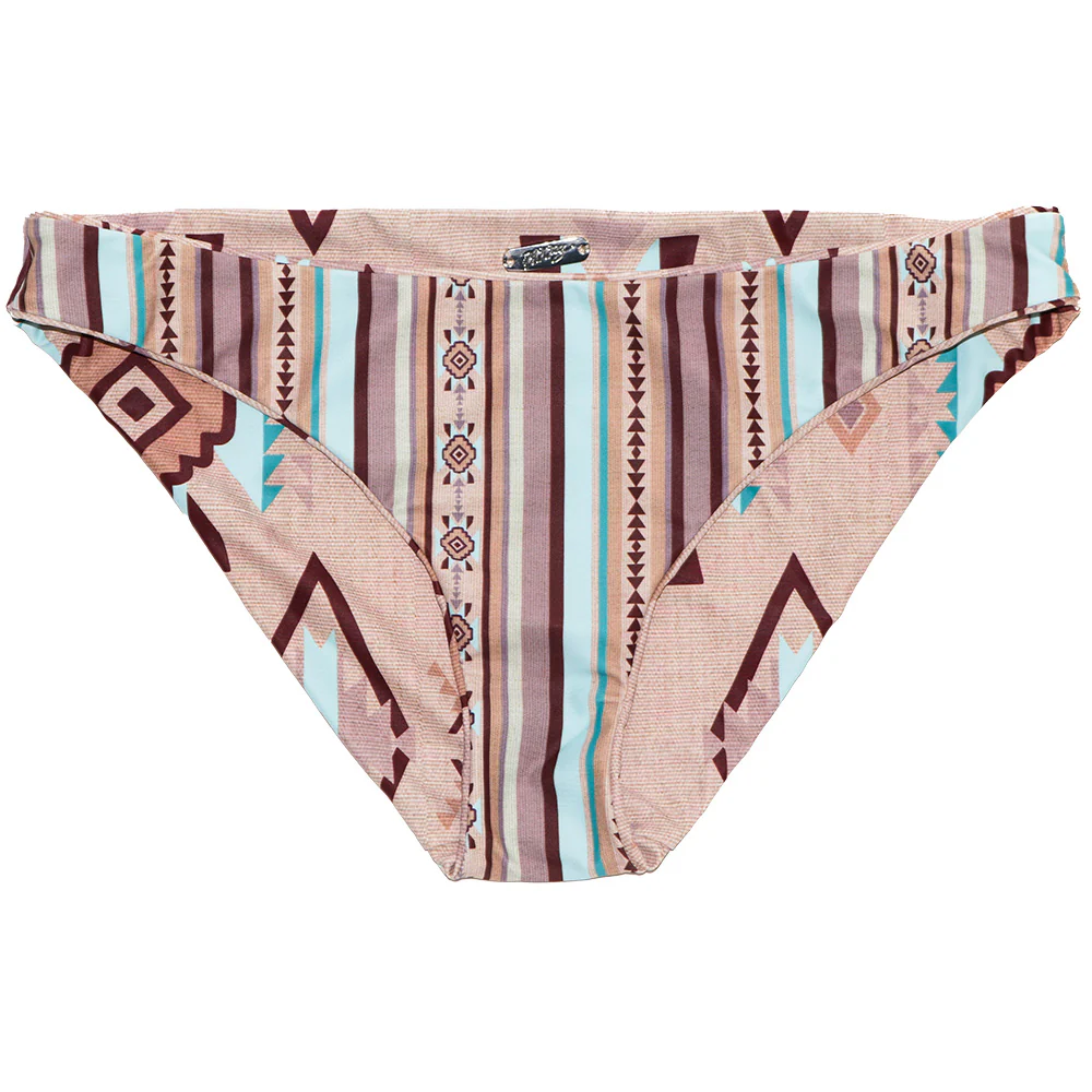 "The Rally" Reversible Swimsuit Bottoms Taupe Aztec Stripe