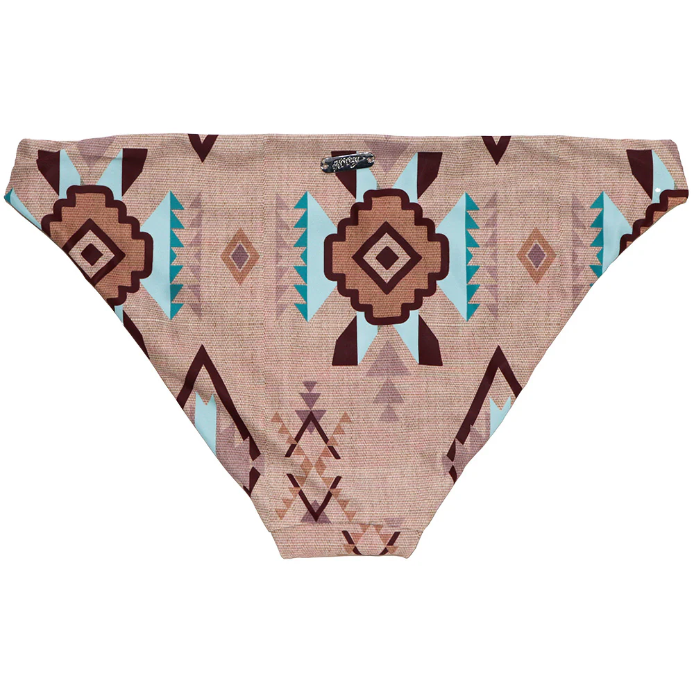 "The Rally" Reversible Swimsuit Bottoms Taupe Aztec Stripe - Image 4