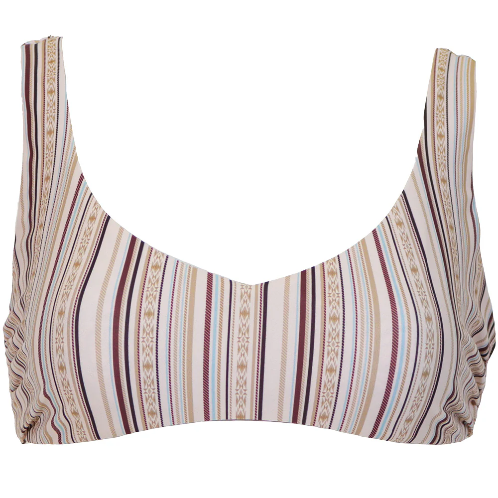 "The Rampy" Reversible Swimsuit Stripes & Tooled Pattern