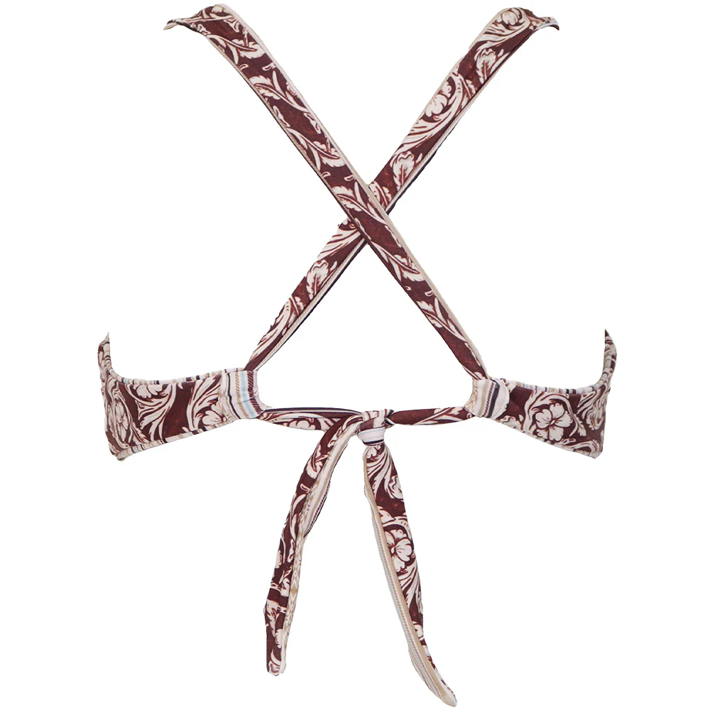 "The Rampy" Reversible Swimsuit Stripes & Tooled Pattern - Image 4