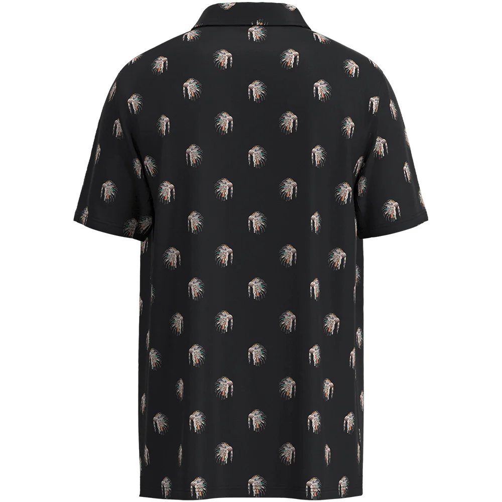"The Weekender" Polo Black w/Hooey Heritage Print - Image 2