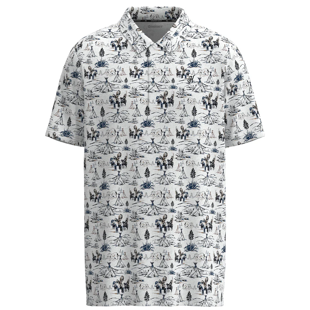 "The Weekender" White w/Puuku Print Polo