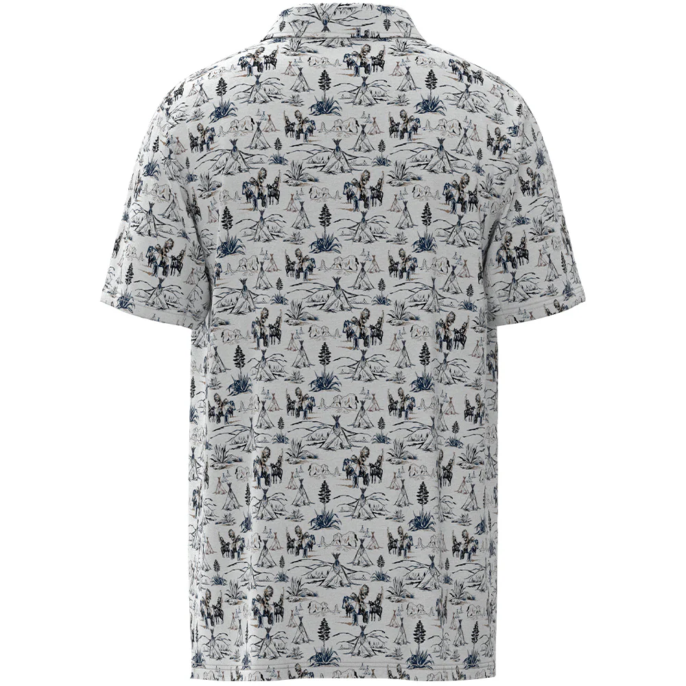 "The Weekender" White w/Puuku Print Polo - Image 2