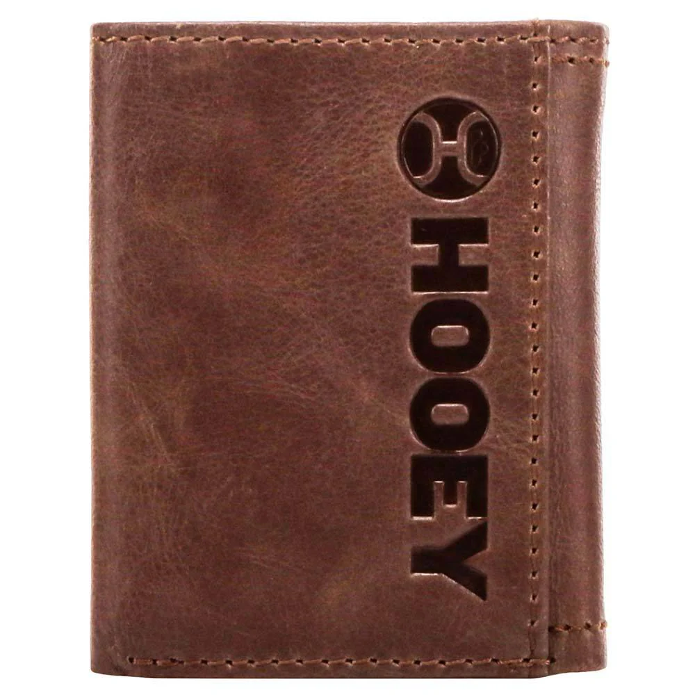 "Hooey Classic" Smooth Brown Trifold Wallet - Image 2