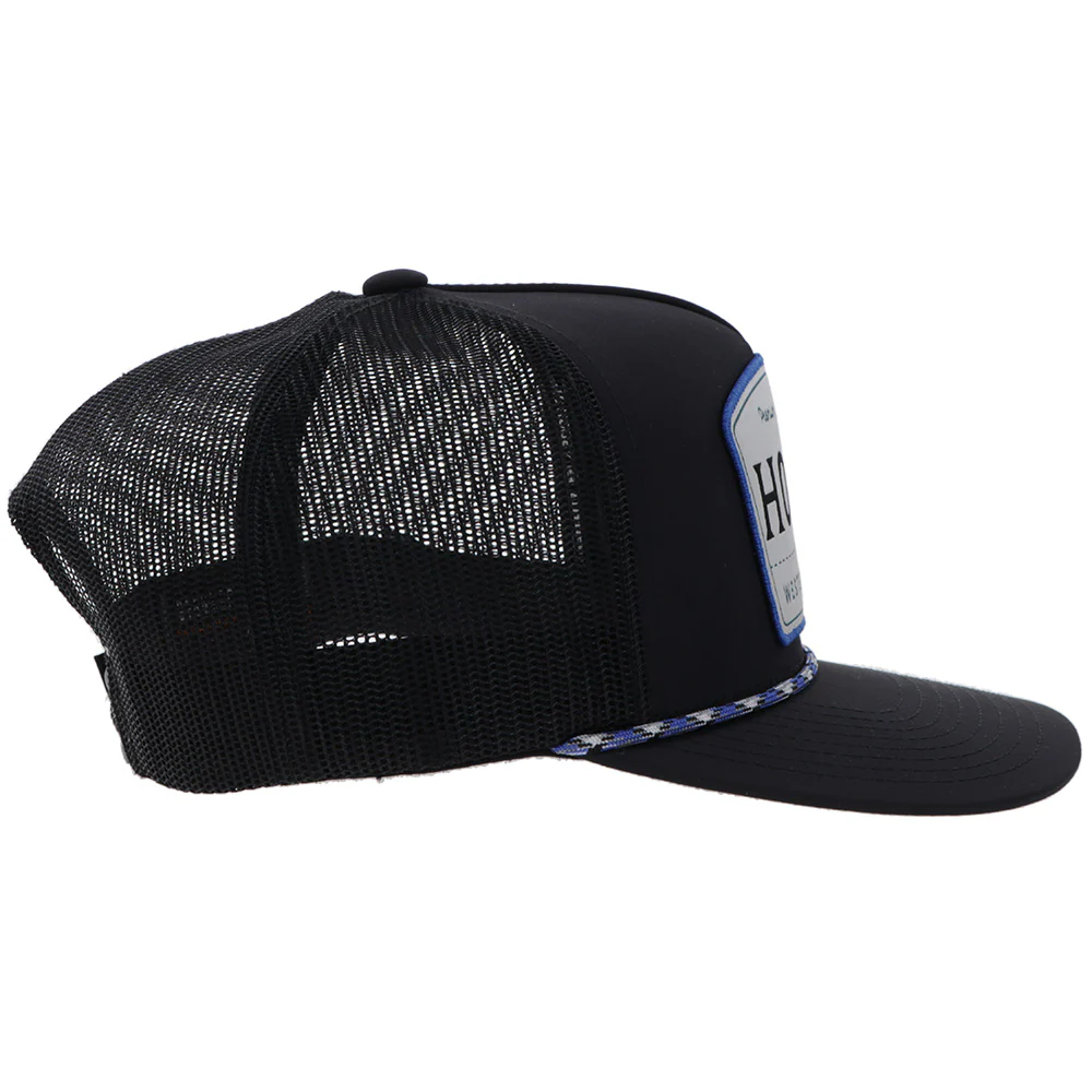 "Trip" Black w/White & Blue Patch - Image 3