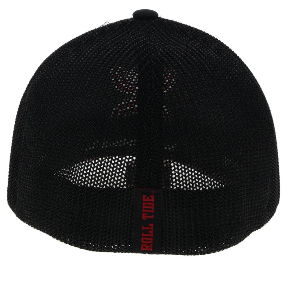 "University Of Alabama" Flexfit Hat Black w/Crimson & White Hooey Logo - Image 2