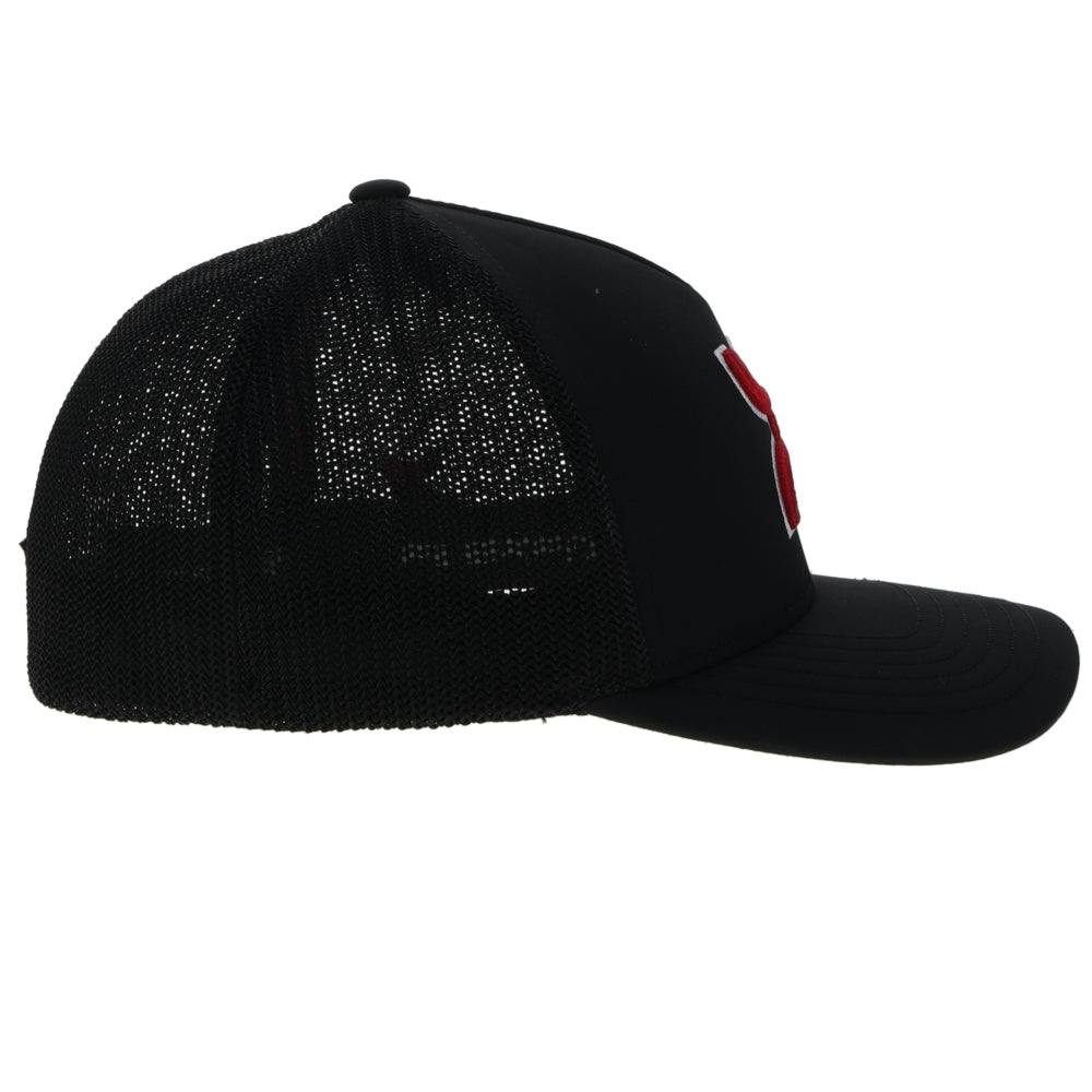"University Of Alabama" Flexfit Hat Black w/Crimson & White Hooey Logo - Image 4