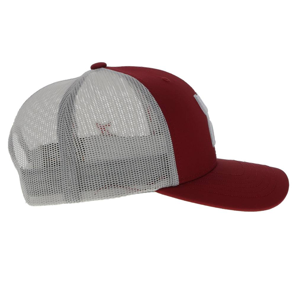 "University Of Alabama" Hat Crimson/Grey w/White Hooey Logo - Image 4