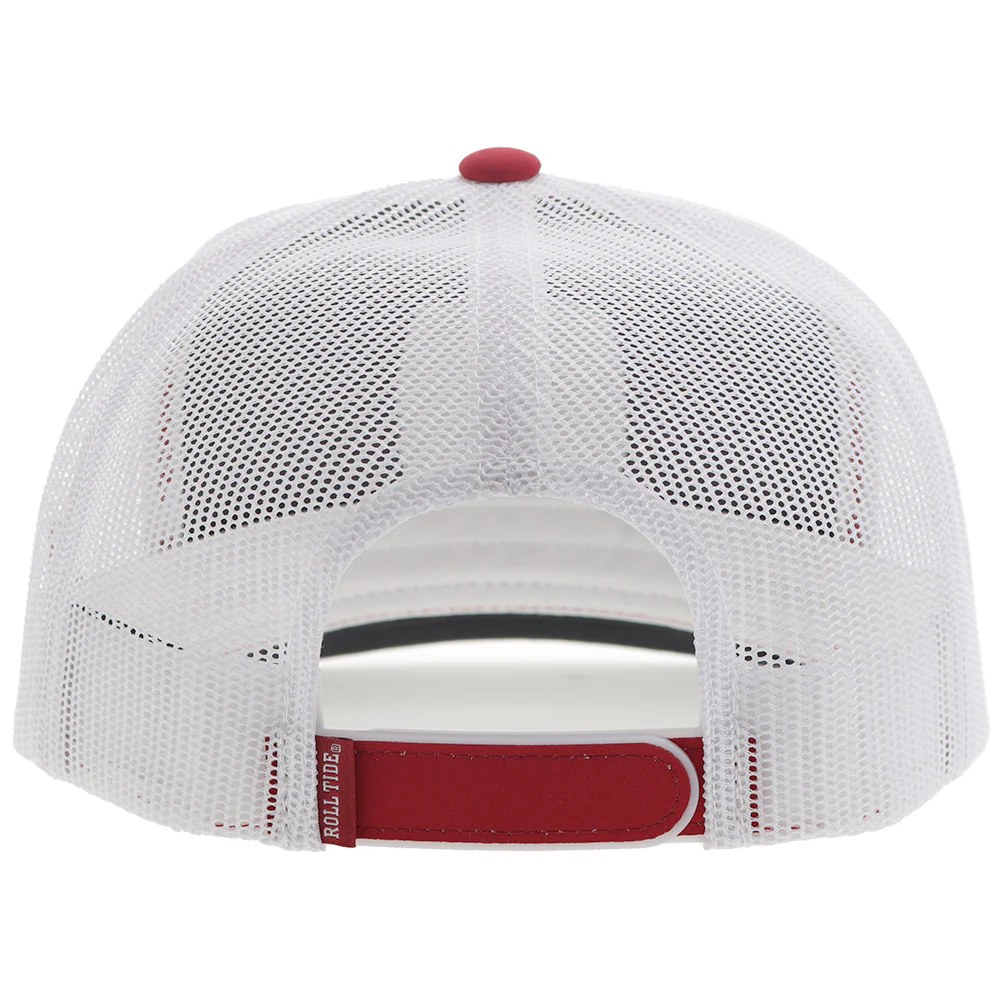 "University Of Alabama" Hat Red/White w/Square Patch - Image 2