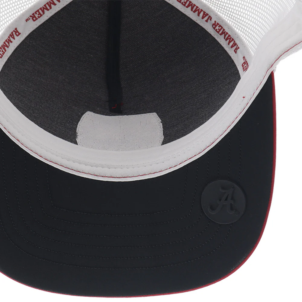 "University Of Alabama" Hat Red/White w/Square Patch - Image 3