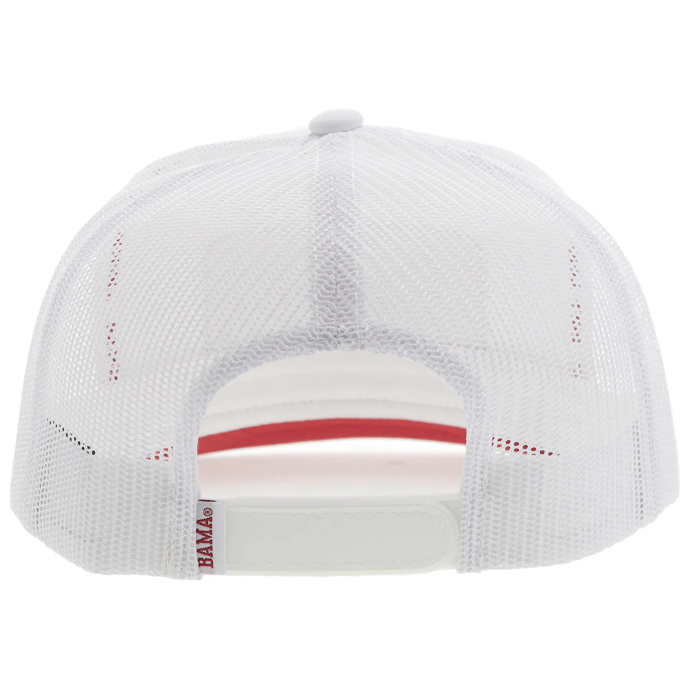 "University Of Alabama" Hat White w/Rectangle Patch - Image 2