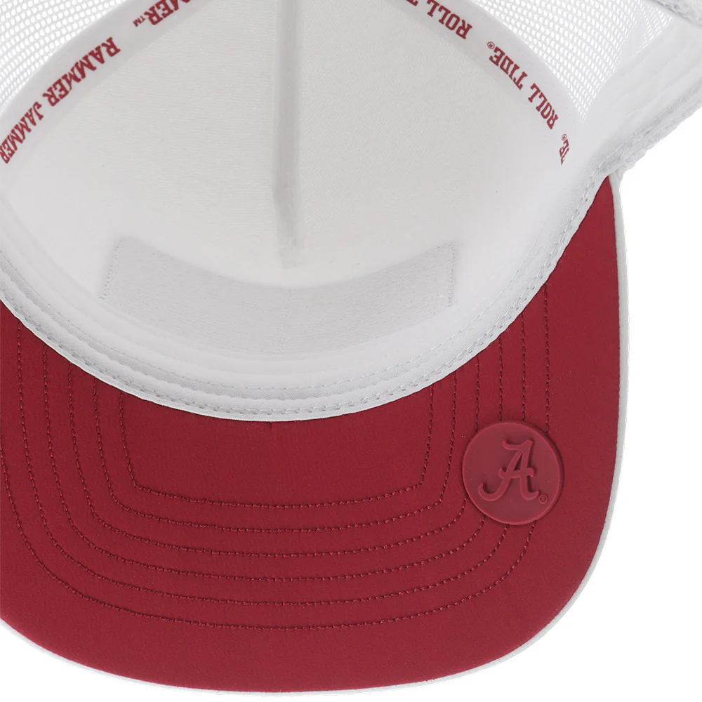 "University Of Alabama" Hat White w/Rectangle Patch - Image 3