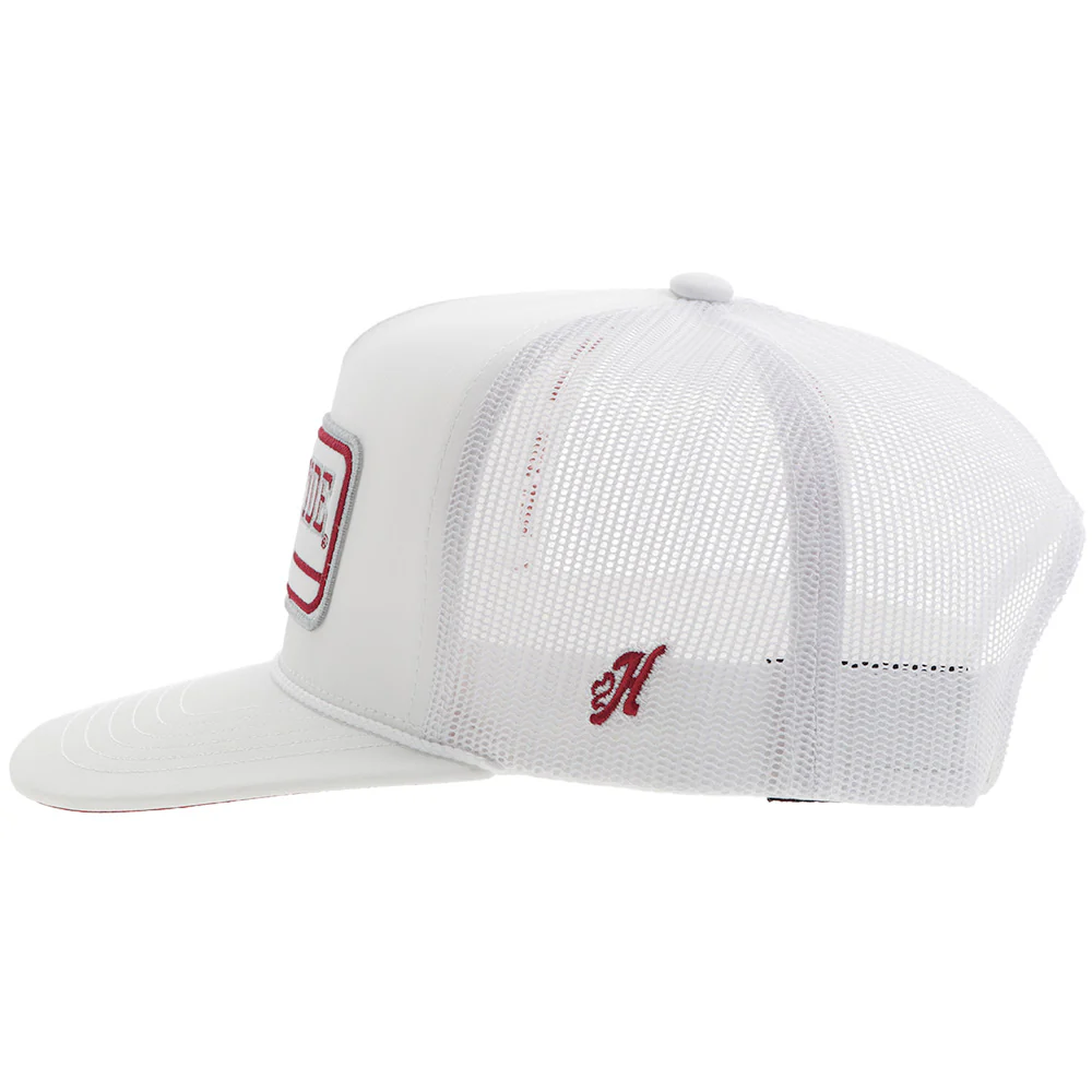 "University Of Alabama" Hat White w/Rectangle Patch - Image 4