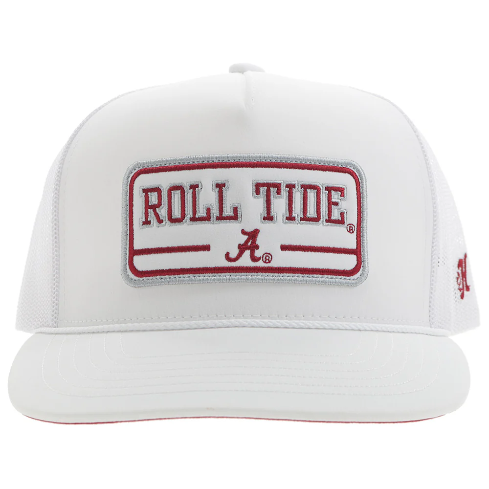 "University Of Alabama" Hat White w/Rectangle Patch - Image 5