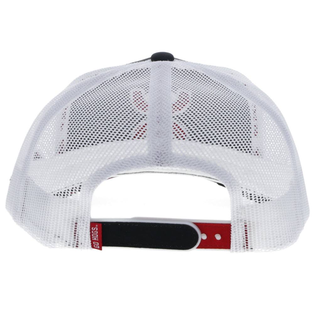 "University Of Arkansas" Hat Black/White w/ Red & White Hooey Logo - Image 2