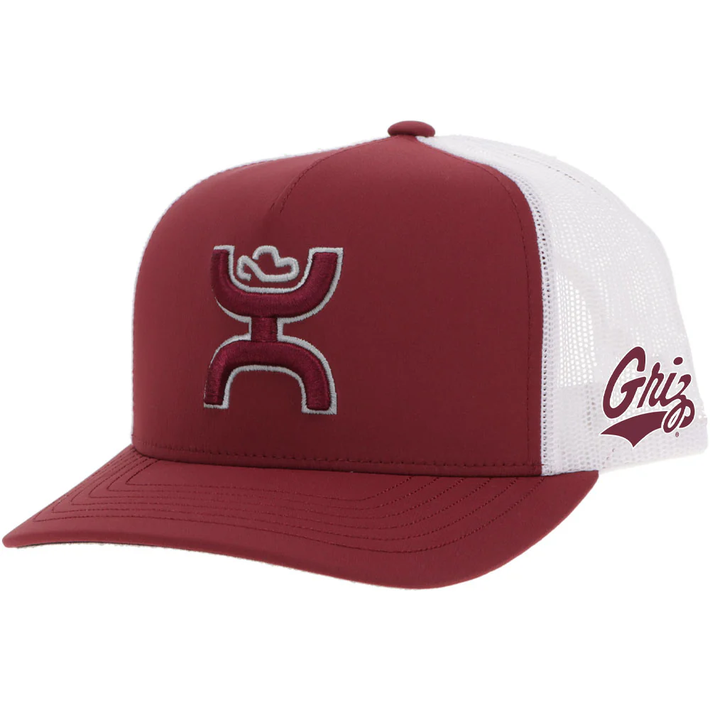 "University of Montana" Maroon/White w/Hooey Logo