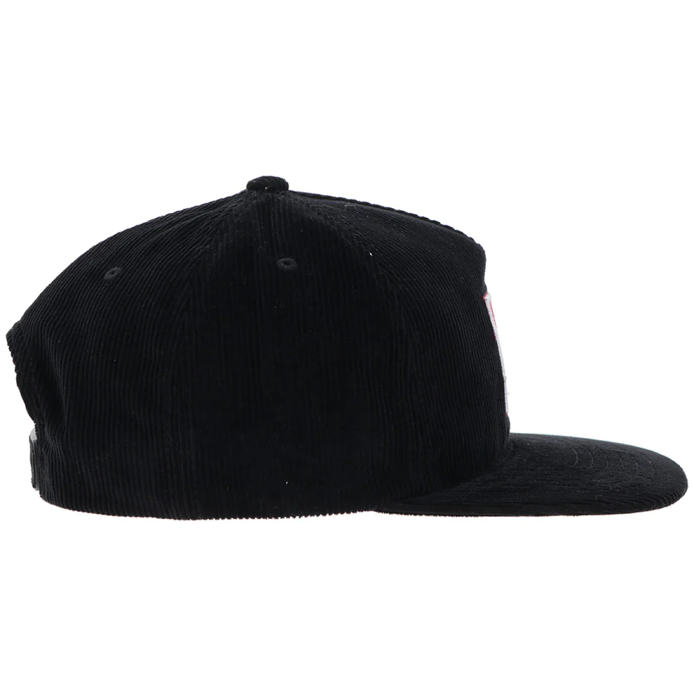 University Of Nebraska Hat Black Corduroy w/ Red N Logo - Image 3