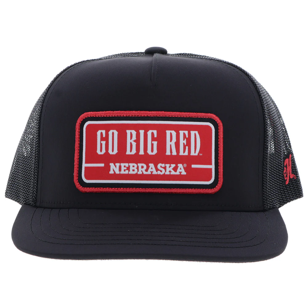 University Of Nebraska Hat Black w/ Go Big Red Patch - Image 4