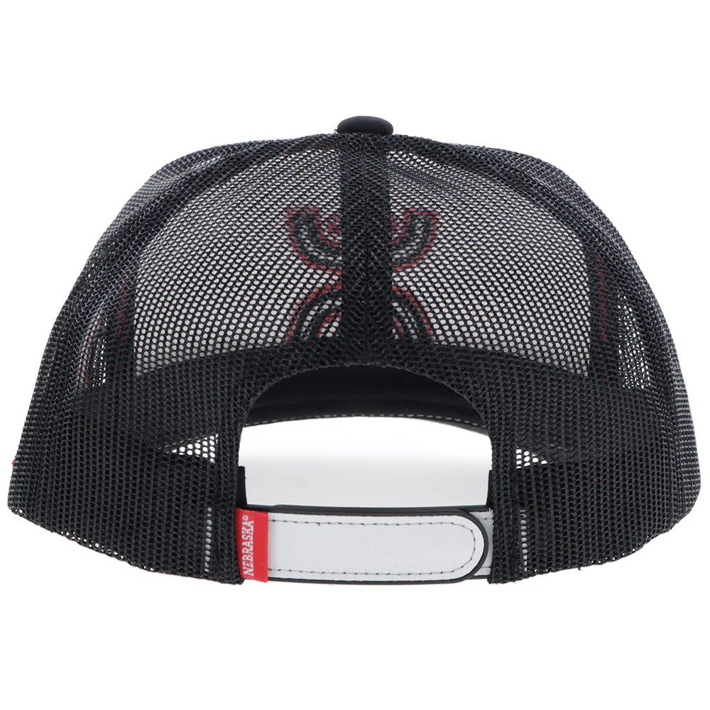 University Of Nebraska White/Black Hat w/Black & Red Hooey Logo - Image 2