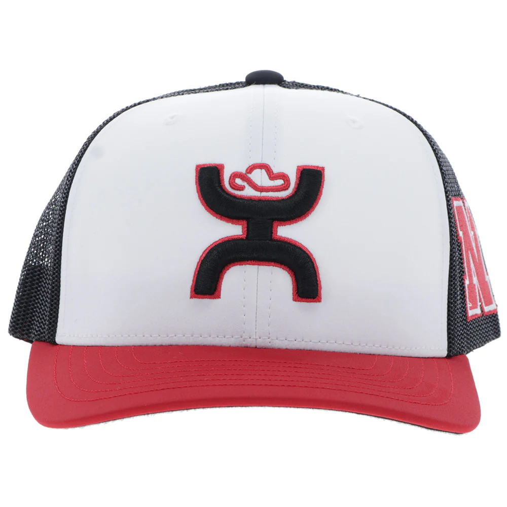 University Of Nebraska White/Black Hat w/Black & Red Hooey Logo - Image 4