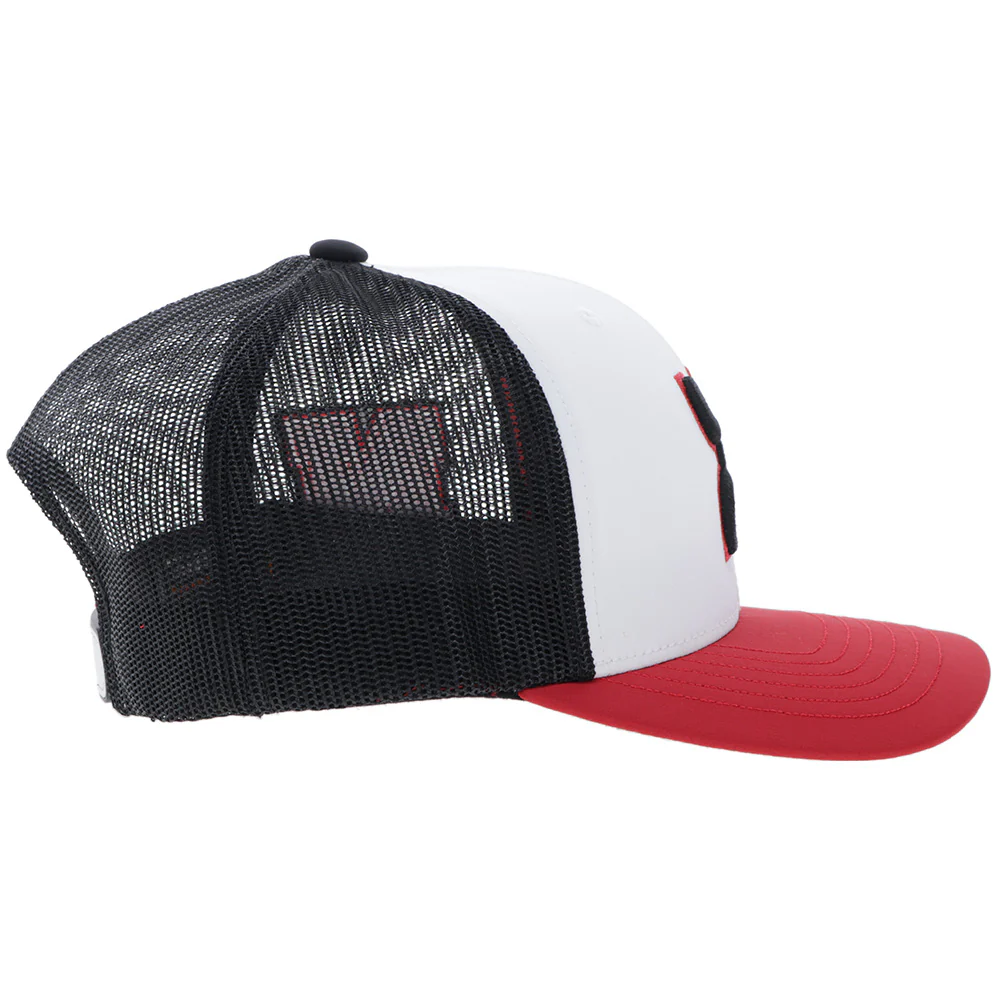 University Of Nebraska White/Black Hat w/Black & Red Hooey Logo - Image 5
