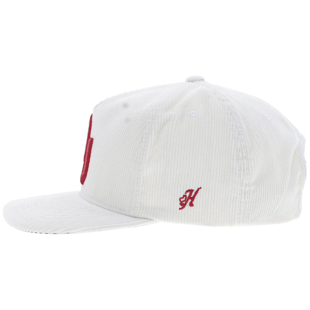 "University of Oklahoma" Hat Cream Corduroy w/ OU Logo - Image 3