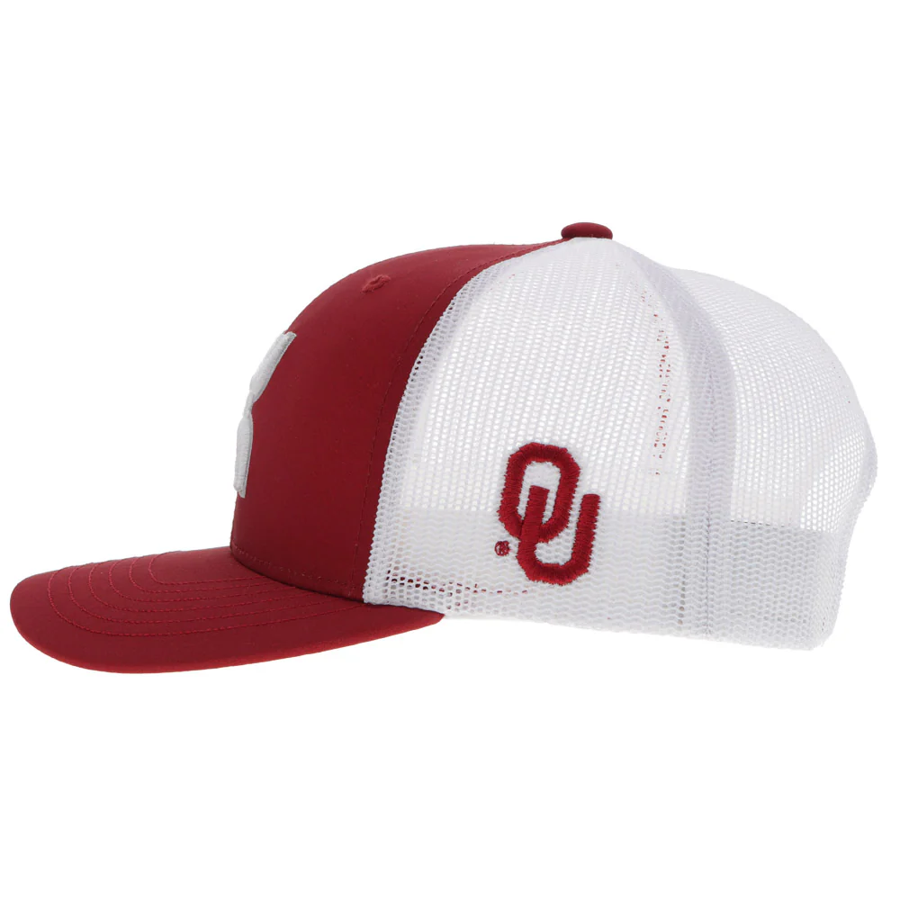 "University of Oklahoma" Hat Red/White - Image 5