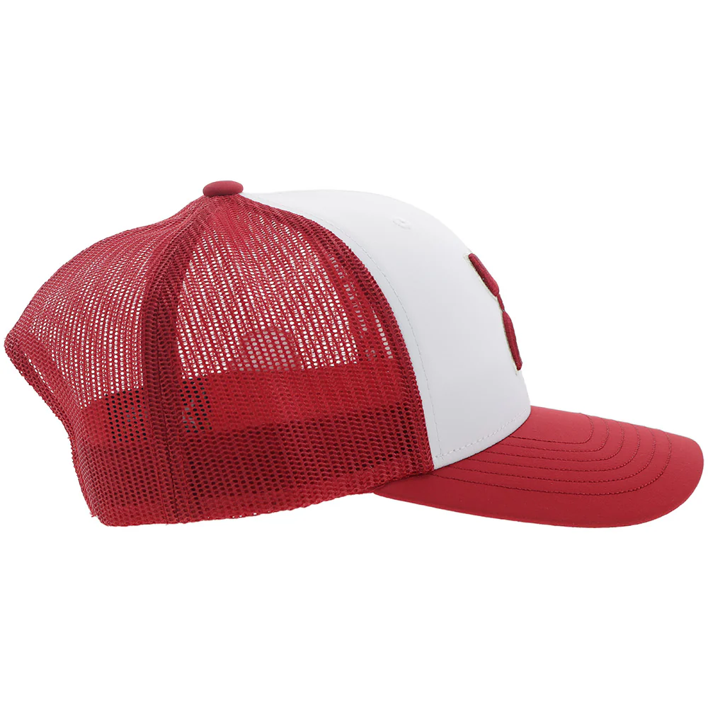 "University of Oklahoma" Hat White/Crimson /White w/Hooey Logo - Image 6