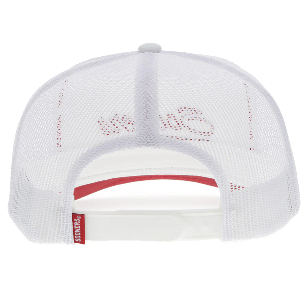 "University of Oklahoma" Hat White w/Red - Image 2