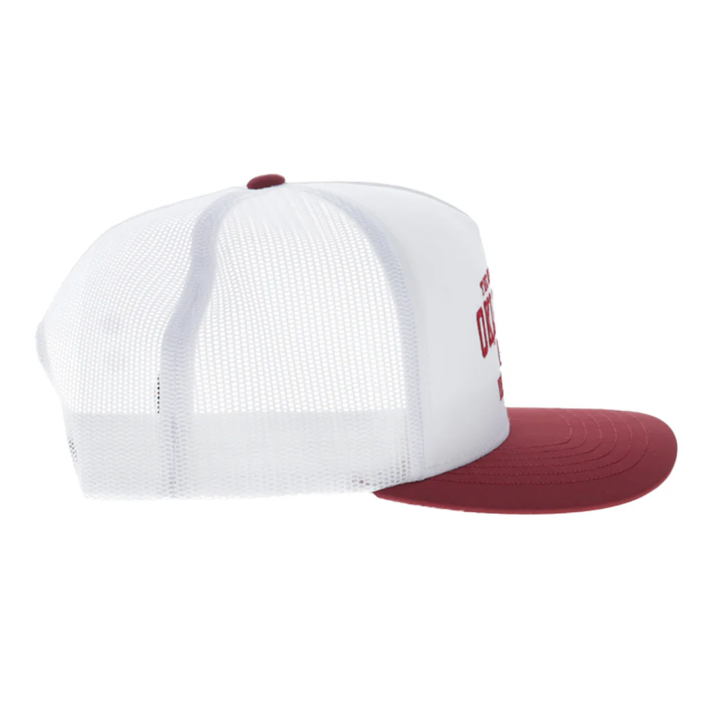 "University of Oklahoma" Hat White w/Red Bill - Image 5