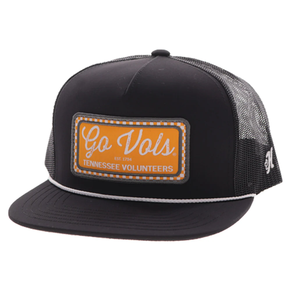 University of Tennessee Hat Black w/ Orange & White Patch