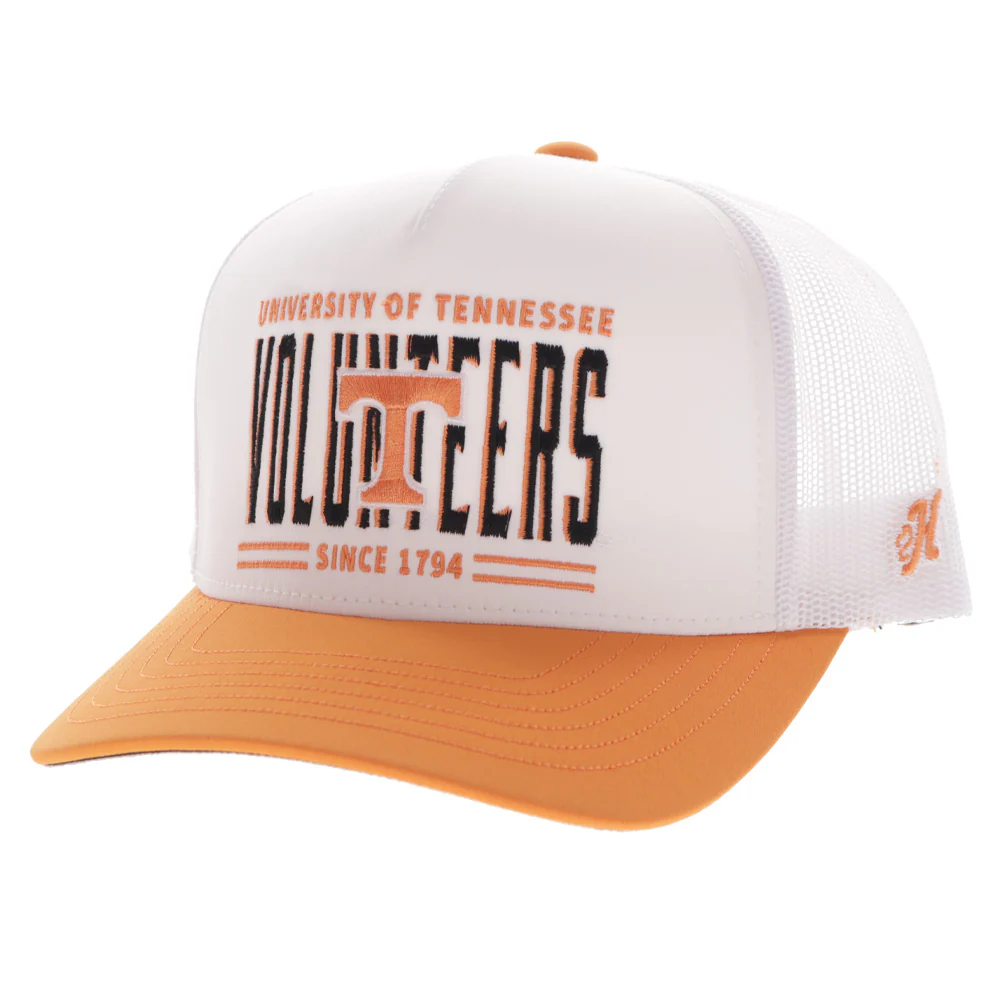 University of Tennessee Hat White w/ Orange & Black Logo