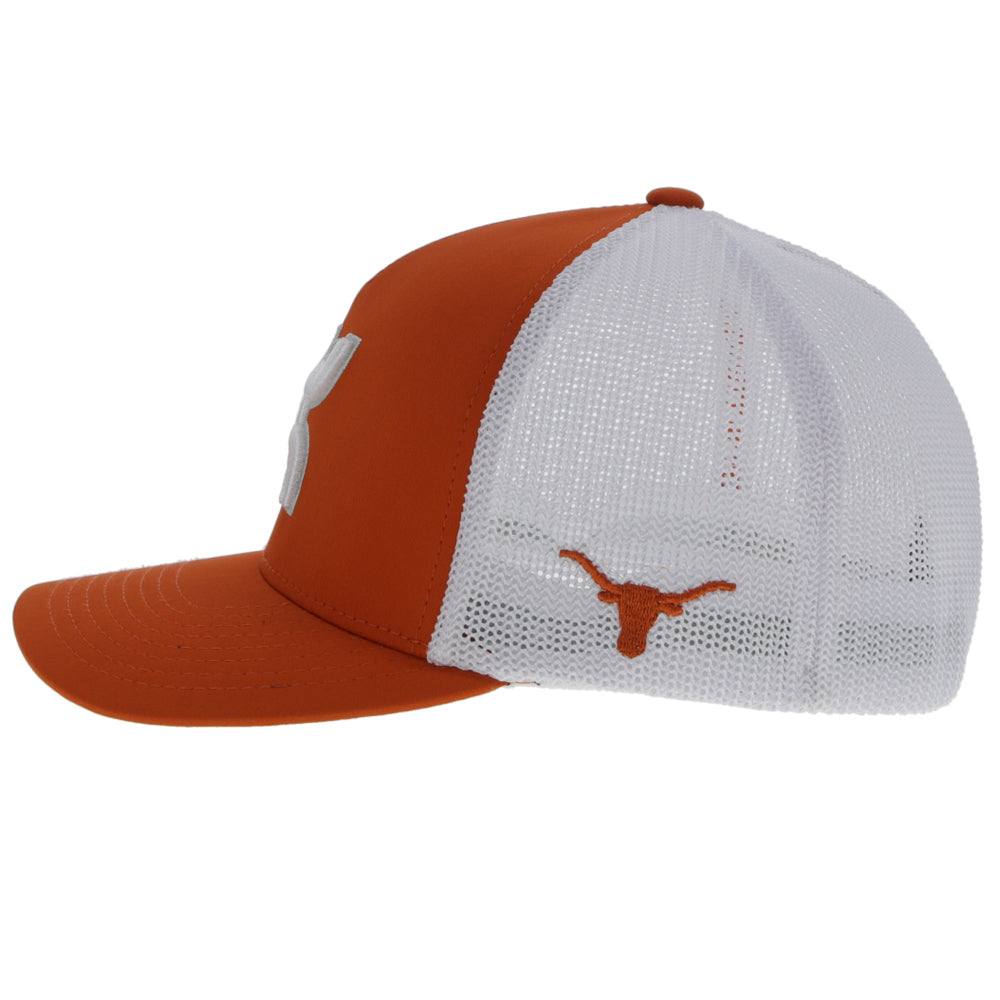 "University Of Texas" Flexfit Hat Orange/White w/White & Grey Hooey Logo Hat - Image 3