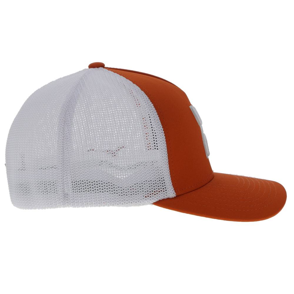 "University Of Texas" Flexfit Hat Orange/White w/White & Grey Hooey Logo Hat - Image 4