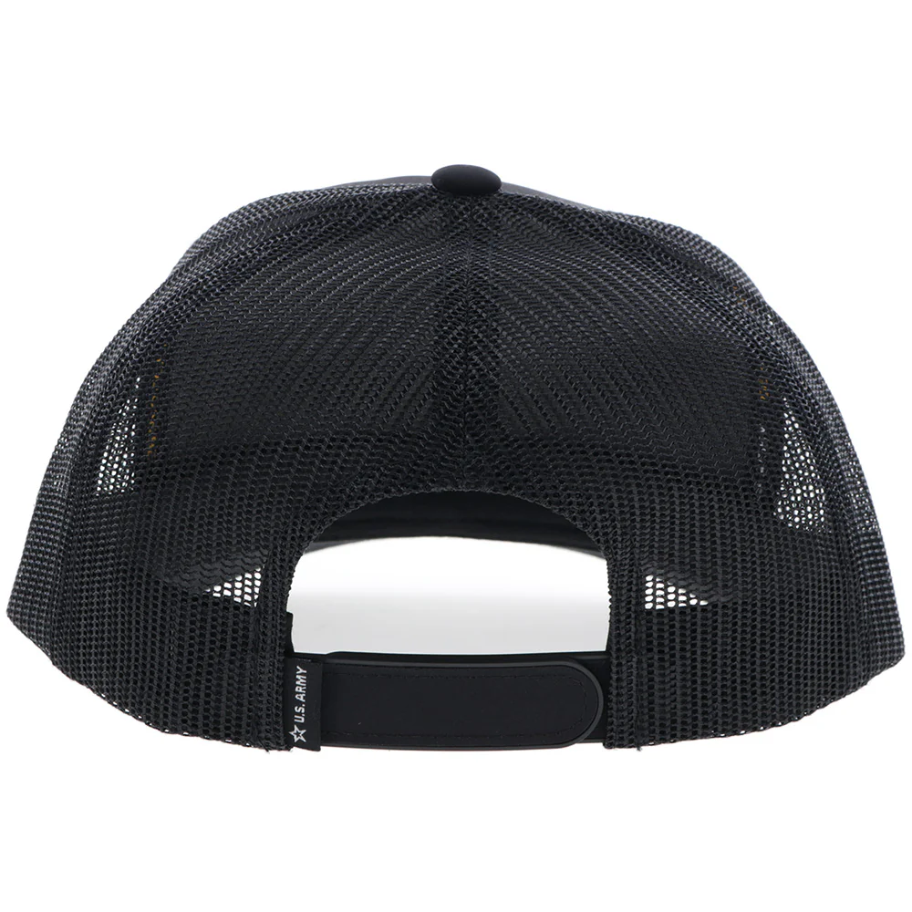 US Army Hat Black w/Round Patch - Image 2